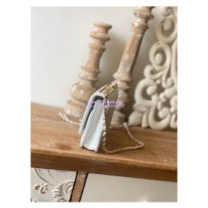 Replica Chanel 22SS SLG Wallet On Chain in Lambskin A80982 White 2