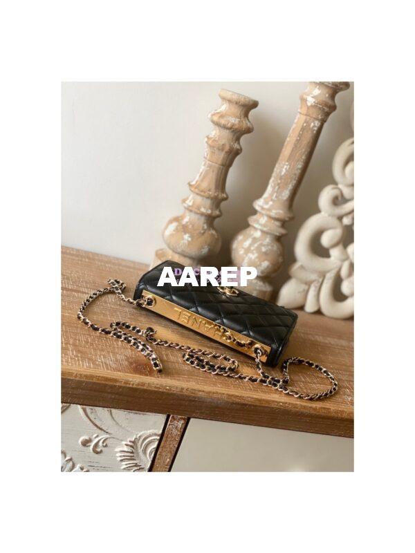 Replica Chanel 22SS SLG Wallet On Chain in Lambskin A80982 Black 4