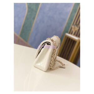 Replica Chanel Medium Classic Double Flap Bag in Iridescent Lambskin Light Beige 2