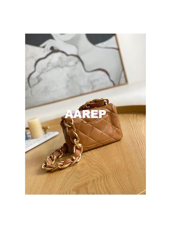 Replica Chanel Mini/ Small Flap Lambskin Bag AS3213 AS3214 Caramel 10