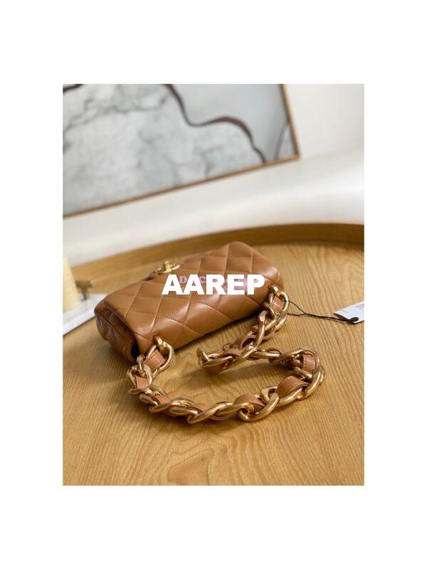 Replica Chanel Mini/ Small Flap Lambskin Bag AS3213 AS3214 Caramel 14