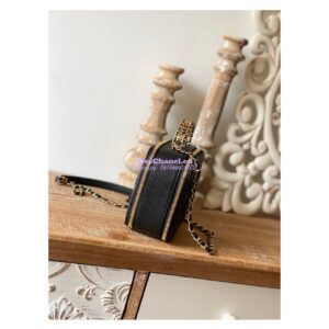 Replica Chanel 22SS Vanity Case Grained Calfskin AS3222 Black 2