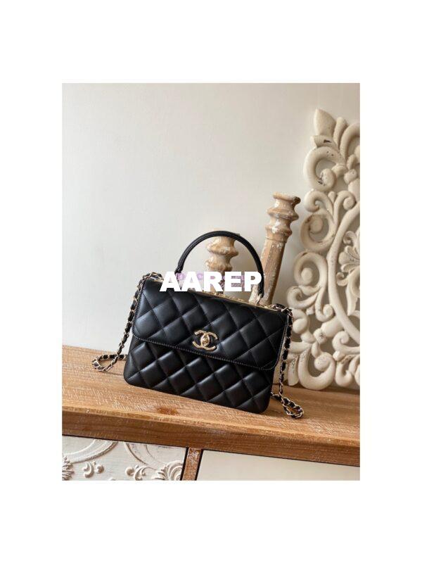 Replica Chanel 22S Trendy CC Lambskin Flap Bag With Top Handle A92236 3