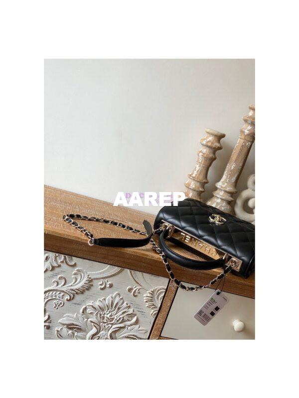Replica Chanel 22S Trendy CC Lambskin Flap Bag With Top Handle A92236 5