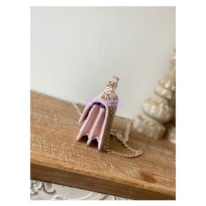 Replica Chanel Enamel Handle Clutch with Chain in Lambsskin AP2758 Light Pink 2