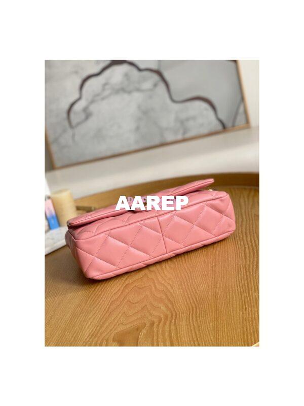 Replica Chanel Large Flap Lammbskin Bag AS3215 Coral Pink 7