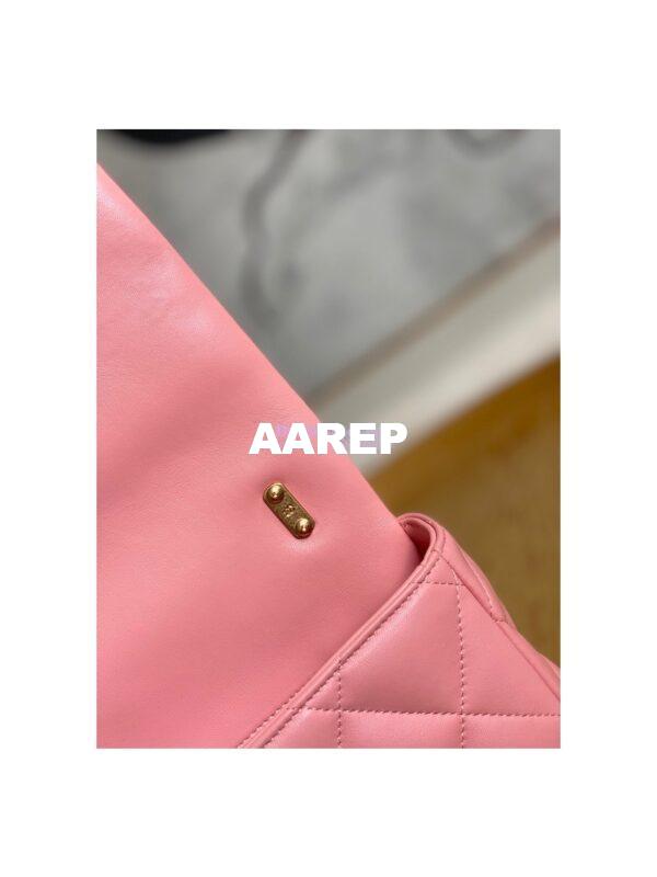 Replica Chanel Large Flap Lammbskin Bag AS3215 Coral Pink 9