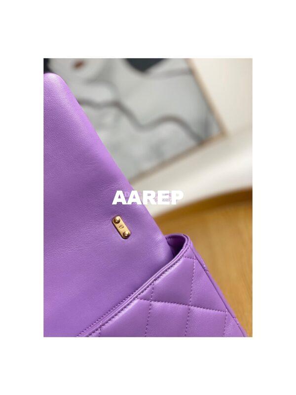 Replica Chanel Large Flap Lammbskin Bag AS3215 Purple 9