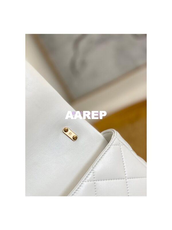 Replica Chanel Large Flap Lammbskin Bag AS3215 White 7