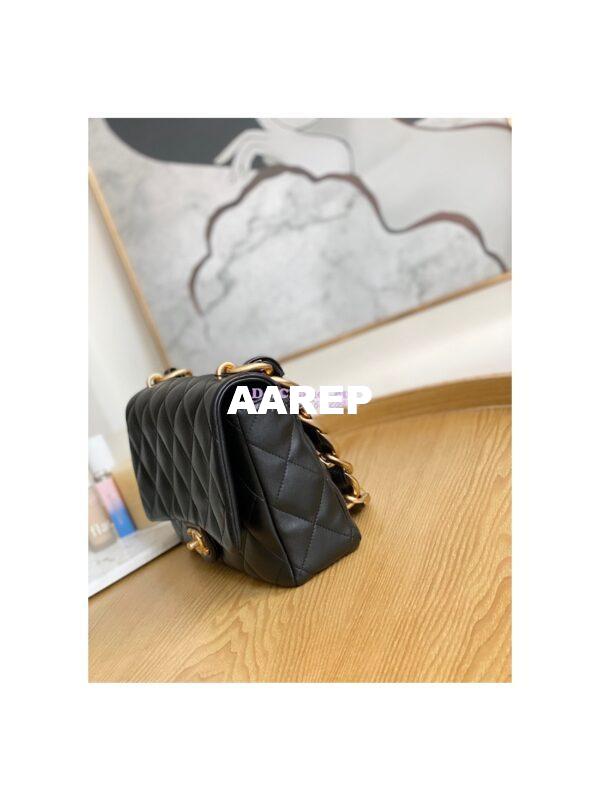Replica Chanel Large Flap Lammbskin Bag AS3215 Black 4