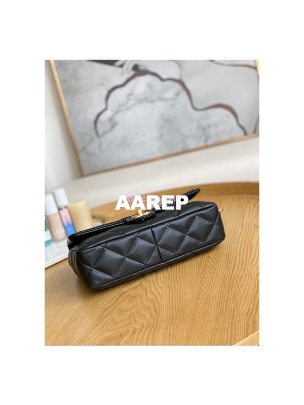 Replica Chanel Large Flap Lammbskin Bag AS3215 Black 11