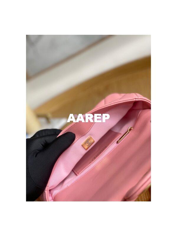 Replica Chanel Mini/ Small Flap Lammbskin Bag AS3213 AS3214 Coral Pink 17