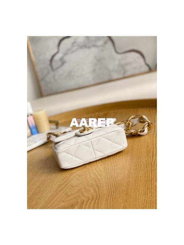 Replica Chanel Mini/ Small Flap Lammbskin Bag AS3213 AS3214 White 9