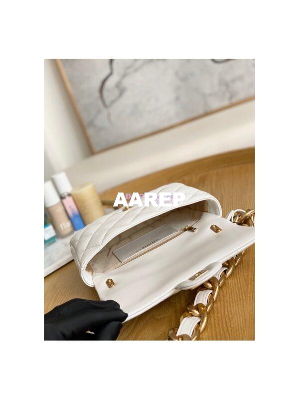 Replica Chanel Mini/ Small Flap Lammbskin Bag AS3213 AS3214 White 16