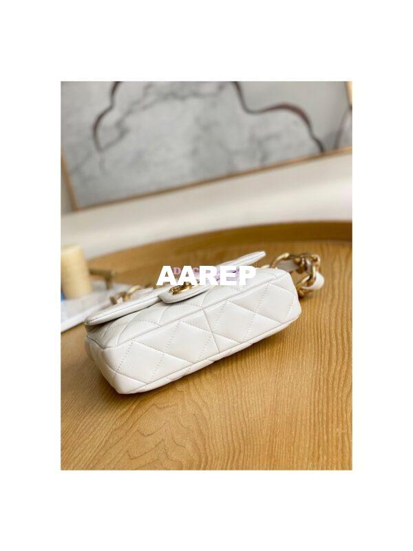 Replica Chanel Mini/ Small Flap Lammbskin Bag AS3213 AS3214 White 19