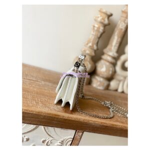 Replica Chanel Enamel Handle Clutch with Chain in Grained Calfskin AP2758 White 2