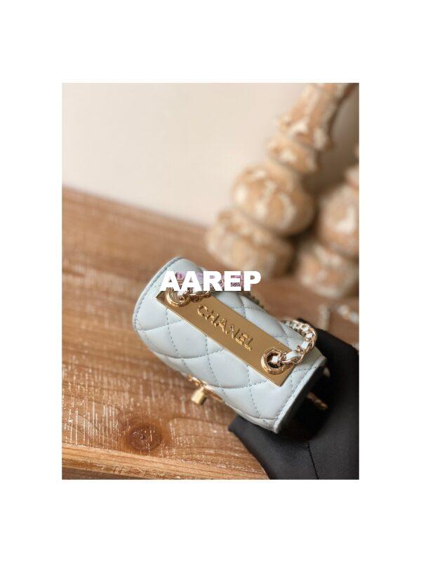 Replica Chanel 22SS SLG Small Trendy CC Clutch With Chain A81633 Light Blue 6