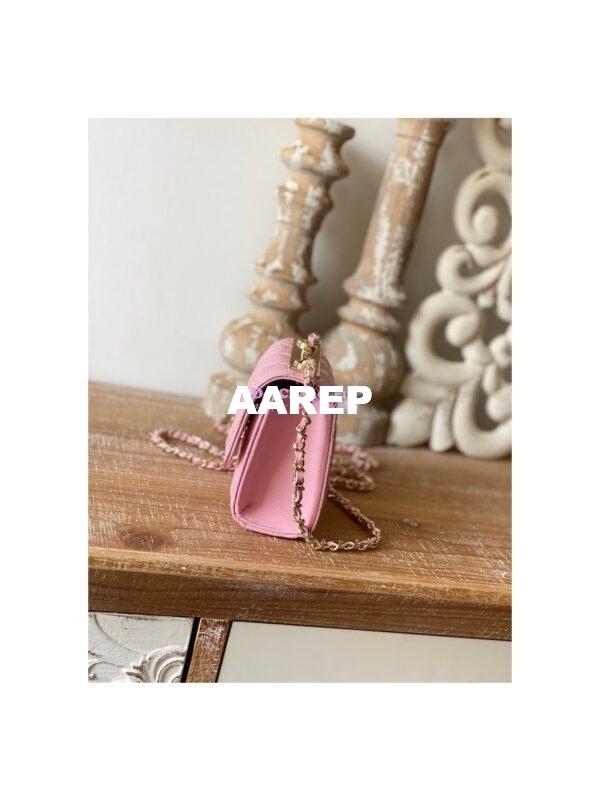 Replica Chanel 22SS SLG Small Trendy CC Clutch With Chain A81633 Pink 3