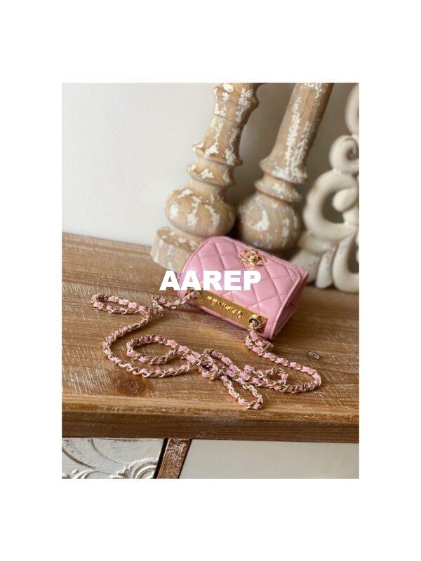 Replica Chanel 22SS SLG Small Trendy CC Clutch With Chain A81633 Pink 4