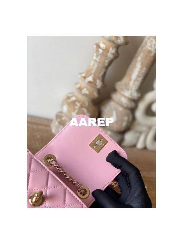 Replica Chanel 22SS SLG Small Trendy CC Clutch With Chain A81633 Pink 7