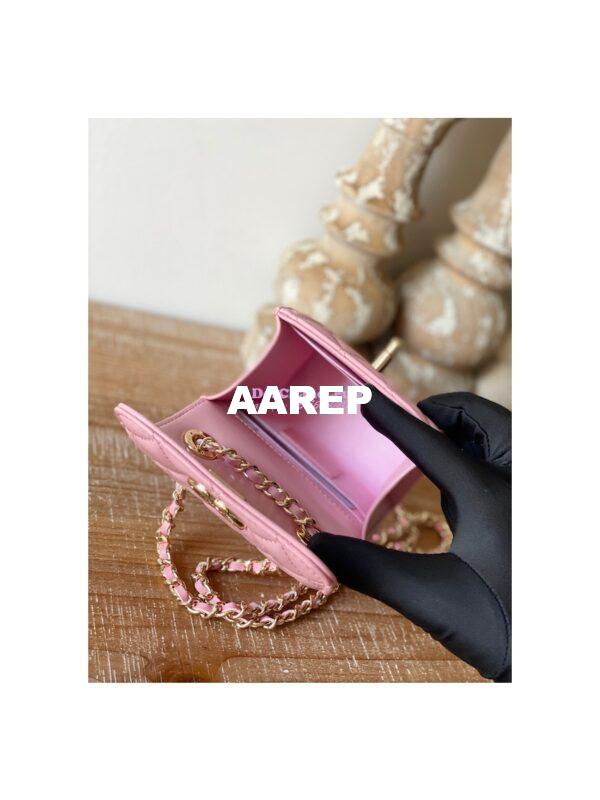Replica Chanel 22SS SLG Small Trendy CC Clutch With Chain A81633 Pink 8