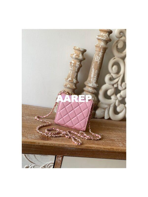 Replica Chanel 22SS SLG Small Trendy CC Clutch With Chain A81633 Pink 9