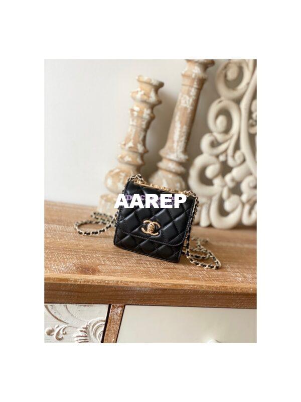 Replica Chanel 22SS SLG Small Trendy CC Clutch With Chain A81633 Black 4