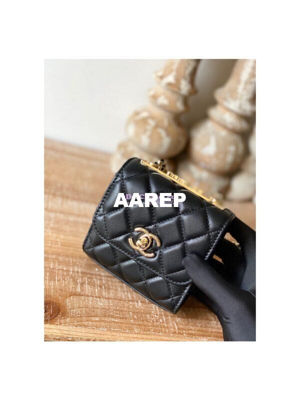 Replica Chanel 22SS SLG Small Trendy CC Clutch With Chain A81633 Black 5