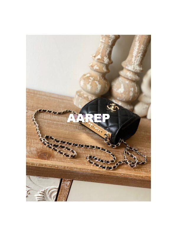 Replica Chanel 22SS SLG Small Trendy CC Clutch With Chain A81633 Black 6
