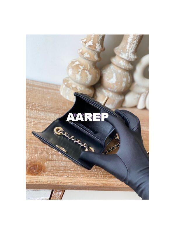 Replica Chanel 22SS SLG Small Trendy CC Clutch With Chain A81633 Black 12