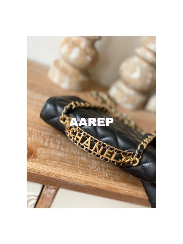 Replica Chanel Wallet On Chain in Lambskin AP2804 Black 6