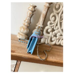 Replica Chanel Wallet On Chain in Grained Calfskin AP2804 Sky Blue 2