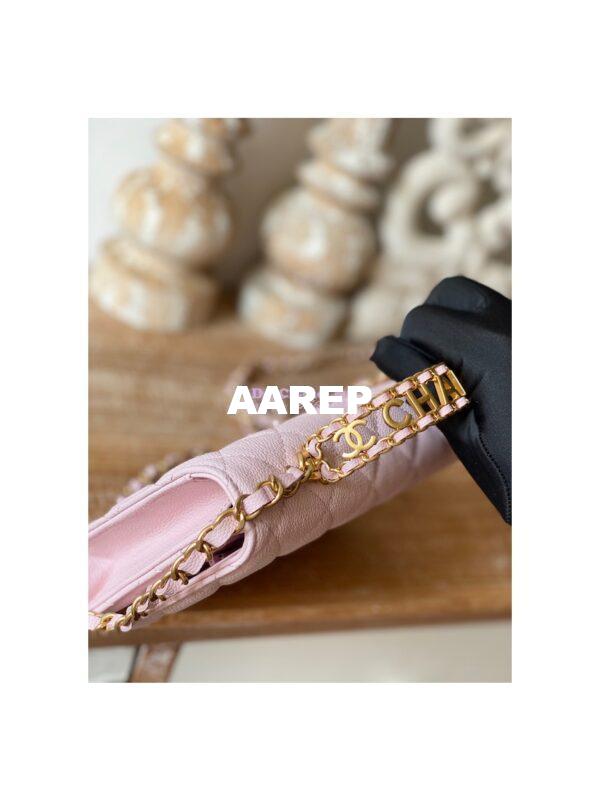 Replica Chanel Wallet On Chain in Grained Calfskin AP2804 Light Pink 5