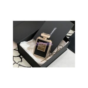 Replica Chanel Limited Edition Evening Bag Lambskin and Plexi Perfume Clutch AS3263 Black 2