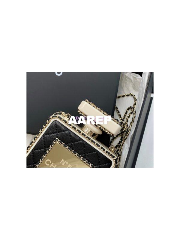 Replica Chanel Limited Edition Evening Bag Lambskin and Plexi Perfume Clutch AS3263 Black 7