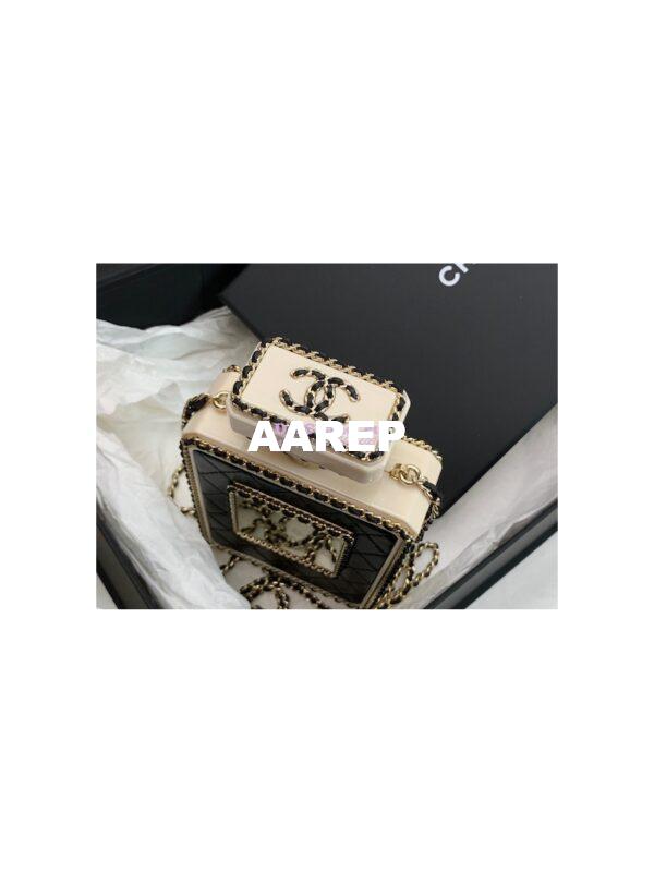 Replica Chanel Limited Edition Evening Bag Lambskin and Plexi Perfume Clutch AS3263 Black 8