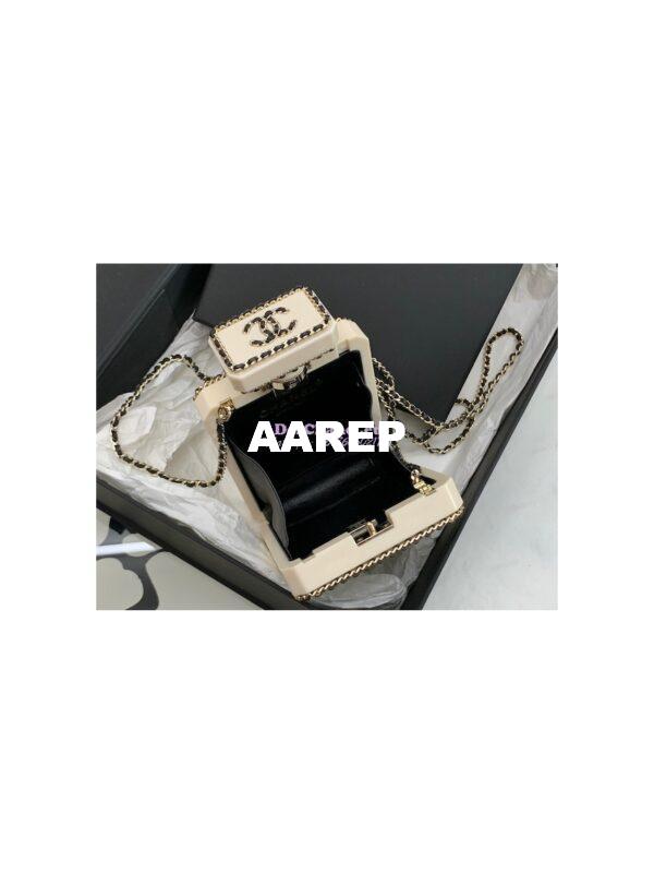 Replica Chanel Limited Edition Evening Bag Lambskin and Plexi Perfume Clutch AS3263 Black 11