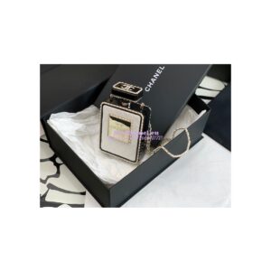 Replica Chanel Limited Edition Evening Bag Lambskin and Plexi Perfume Clutch AS3263 White 2