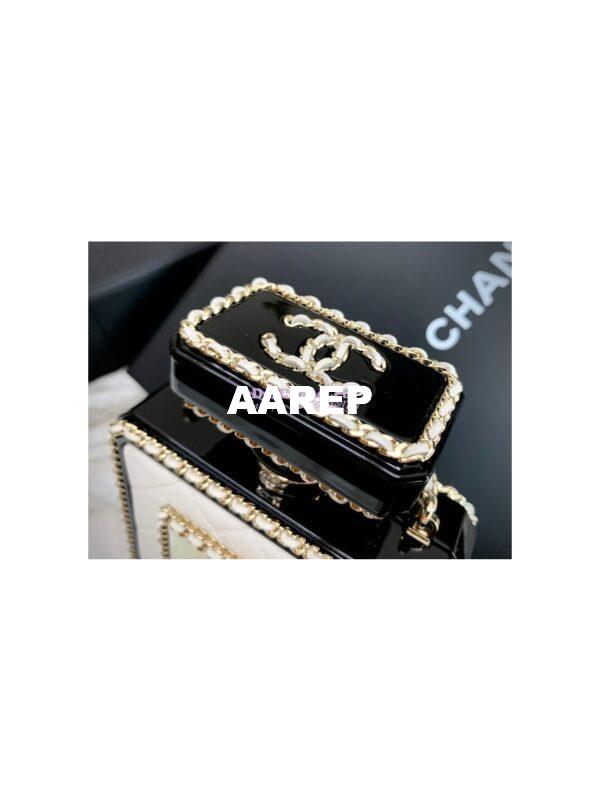 Replica Chanel Limited Edition Evening Bag Lambskin and Plexi Perfume Clutch AS3263 White 6