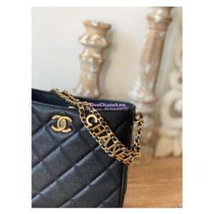 Replica Chanel Small Hobo Bag Grained Calfskin AS3223 Black 2