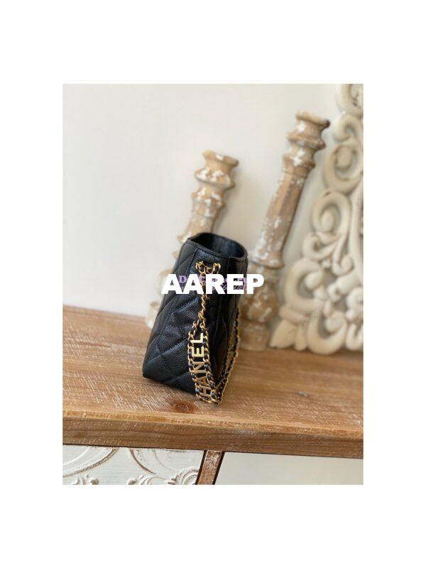 Replica Chanel Small Hobo Bag Grained Calfskin AS3223 Black 3
