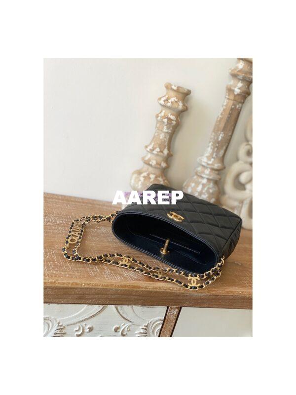 Replica Chanel Small Hobo Bag Grained Calfskin AS3223 Black 5