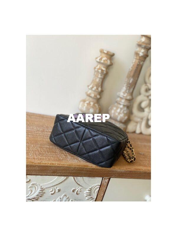 Replica Chanel Small Hobo Bag Grained Calfskin AS3223 Black 9