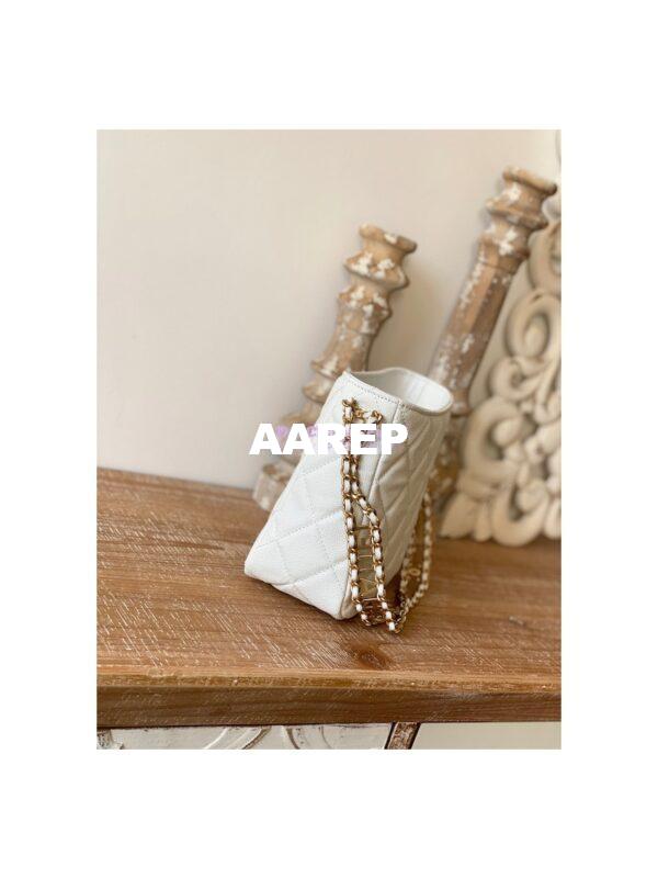 Replica Chanel Small Hobo Bag Grained Calfskin AS3223 White 3