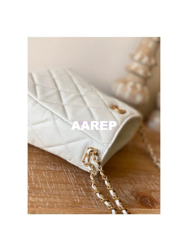 Replica Chanel Small Hobo Bag Grained Calfskin AS3223 White 9