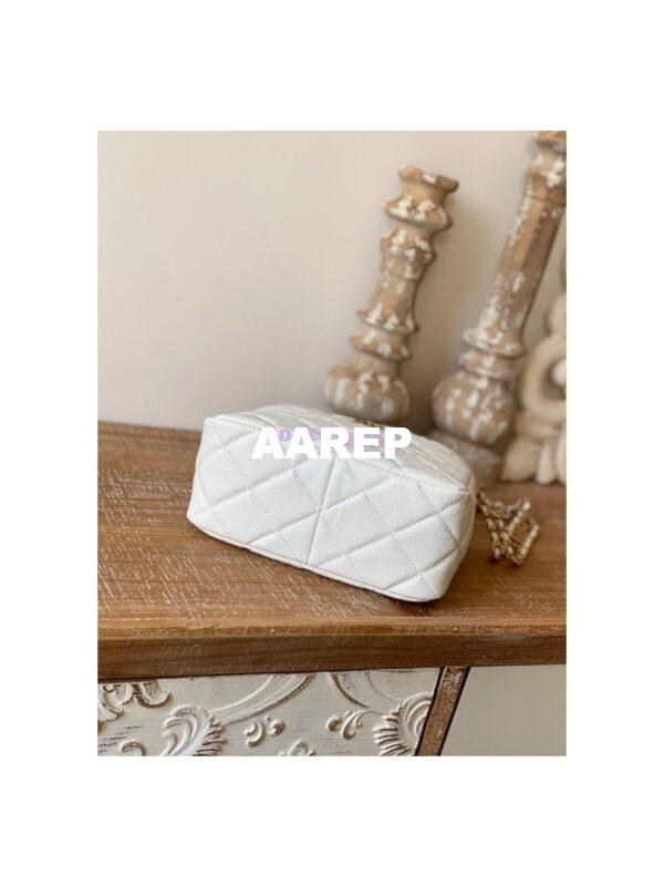Replica Chanel Small Hobo Bag Grained Calfskin AS3223 White 10