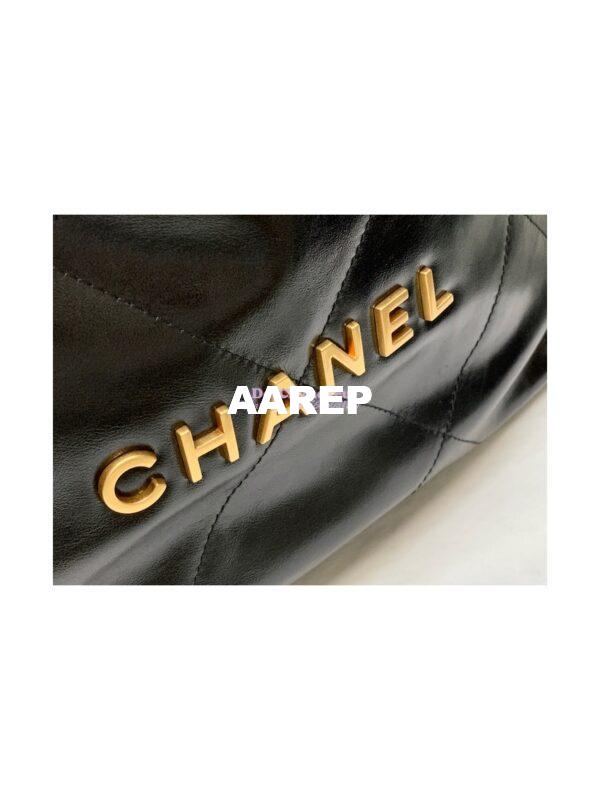 Replica Chanel 22 Backpack in Shiny Calfskin AS3313 Black 6