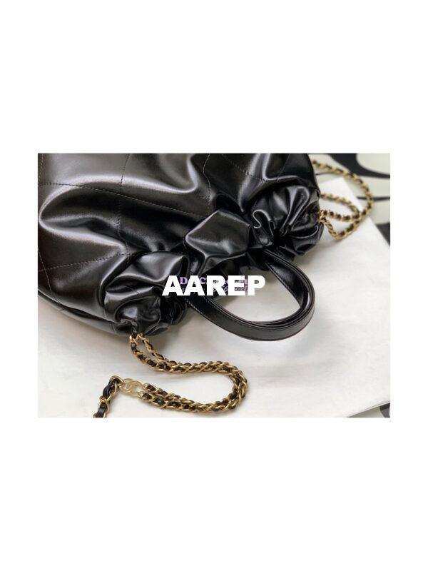 Replica Chanel 22 Backpack in Shiny Calfskin AS3313 Black 8