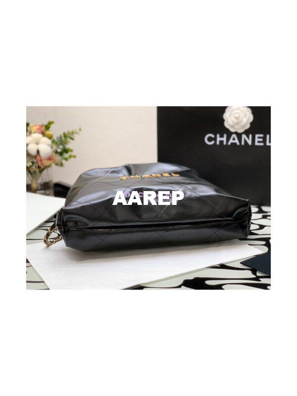Replica Chanel 22 Backpack in Shiny Calfskin AS3313 Black 9