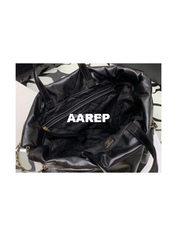 Replica Chanel 22 Backpack in Shiny Calfskin AS3313 Black 11